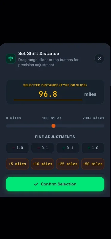 Step 2: Input Total Mileage